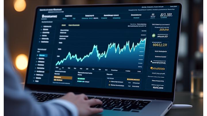Dashboard financiero mostrando indicadores de mercado, rendimiento de estrategias tácticas y señales de reequilibrio.