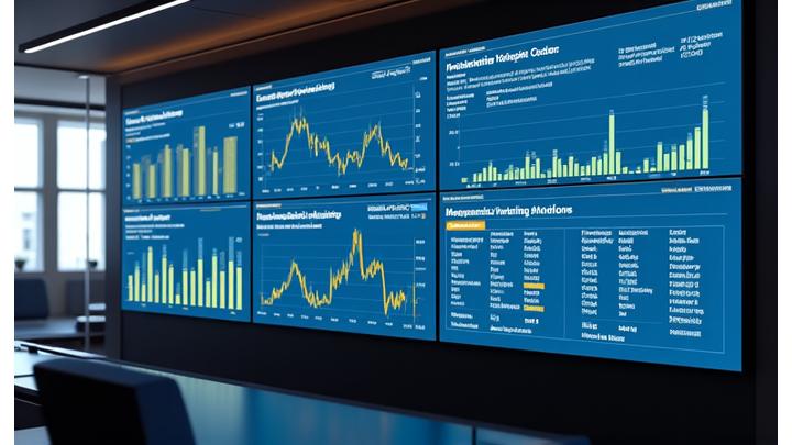 Dashboard de monitoreo de cartera en tiempo real, mostrando reequilibrio automático, atribución de rendimiento y alertas.