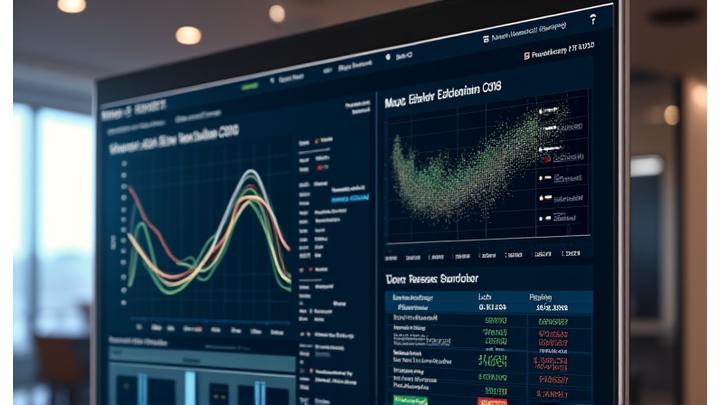 Visualización de un dashboard de análisis de riesgo con VaR, escenarios de estrés y simulaciones Monte Carlo.